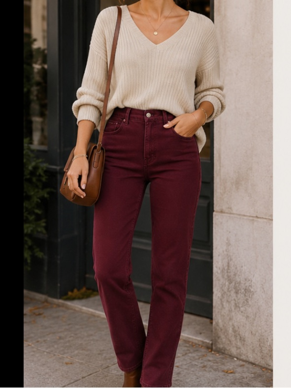 Hudson Jeans Burgundy Skinny Jeans